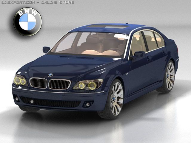 bmw 7 2006 3D Model .c4d .max .obj .3ds .fbx .stl .blend 