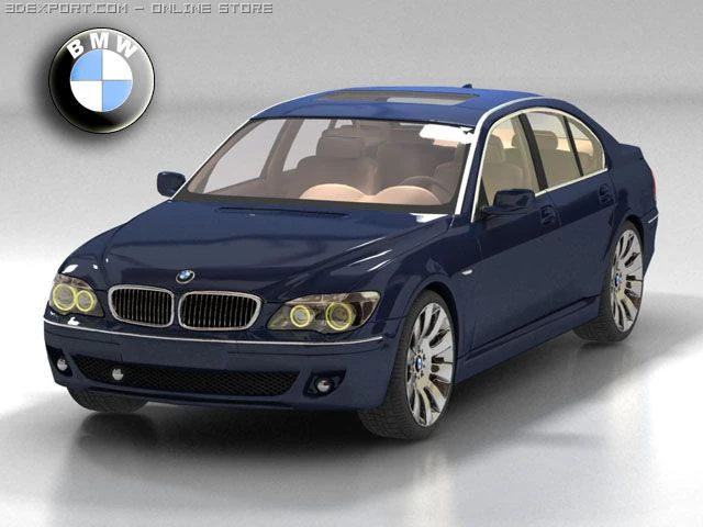 bmw 7 2006 3D Model .c4d .max .obj .3ds .fbx .stl .blend