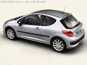 peugeot 207 3 door 3D Model