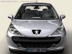 peugeot 207 3 door Model 3D