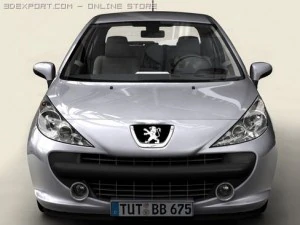 peugeot 207 3 door 3D Model