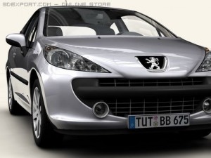 peugeot 207 3 door Model 3D
