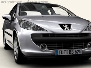 peugeot 207 3 door 3D Model