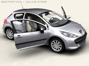 peugeot 207 3 door 3D Model