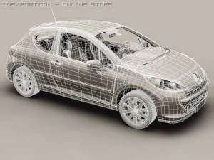peugeot 207 3 door 3D Model
