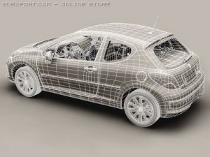 peugeot 207 3 door Model 3D