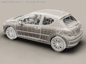 peugeot 207 3 door 3D Model