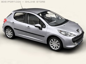 peugeot 207 5 door Modelo 3D