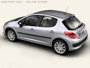 peugeot 207 5 door 3D Model