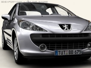 peugeot 207 5 door 3D Model