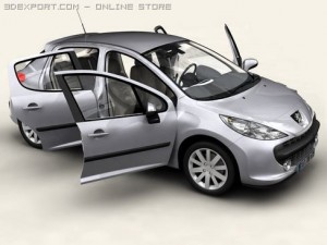 peugeot 207 5 door 3D Model