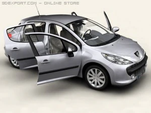 peugeot 207 5 door 3D Model