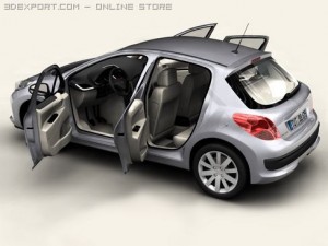 peugeot 207 5 door 3D Model