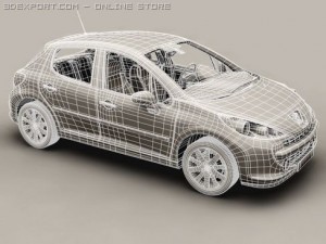 peugeot 207 5 door 3D Model