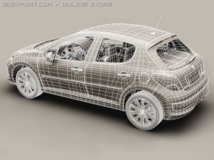 peugeot 207 5 door 3D Model