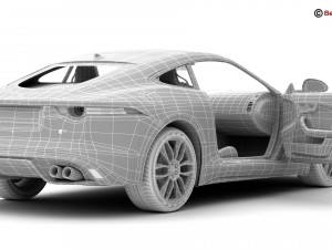 jaguar f type r coupe 2015 3Dモデル