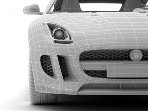 jaguar f type r coupe 2015 3Dモデル