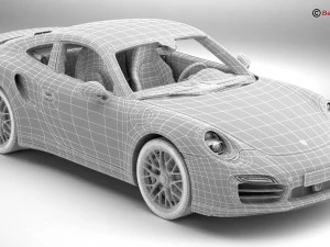 porsche 911 turbo s 2014 3D Model