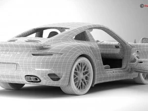 porsche 911 turbo s 2014 3D Model