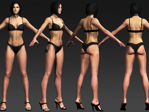 ashley 3D 모델 .c4d .max .obj .3ds .fbx .stl .blend 