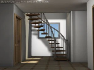 residential solar house 3D Model