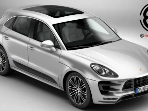 porsche macan turbo 2015 Model 3D