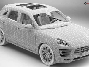porsche macan turbo 2015 3D Model