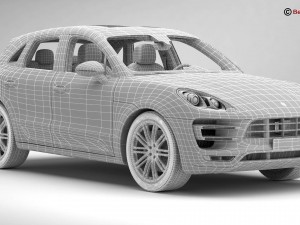 porsche macan turbo 2015 Modelo 3D