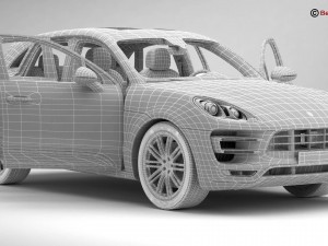 porsche macan turbo 2015 Modelo 3D