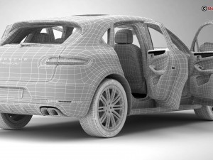 porsche macan turbo 2015 Modelo 3D