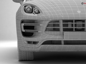 porsche macan turbo 2015 Modelo 3D