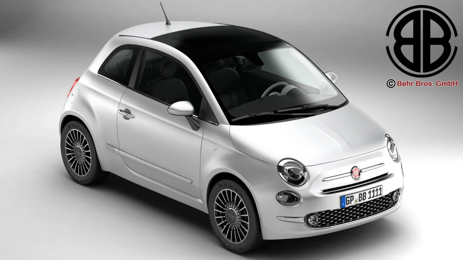 fiat 500 2016 3D Model .c4d .max .obj .3ds .fbx .stl .blend 