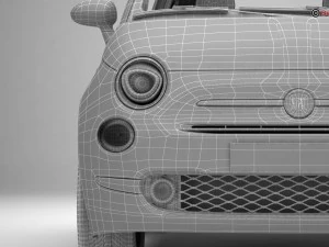 fiat 500 2016 3D Model