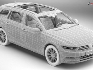 volkswagen passat variant 2015 3Dモデル