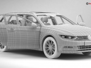 volkswagen passat variant 2015 3Dモデル