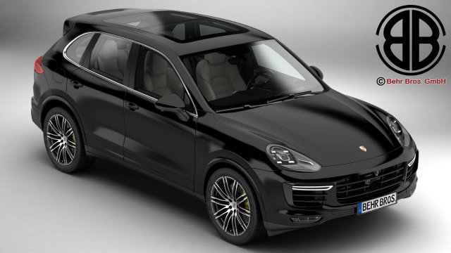 porsche cayenne turbo s 2016 3D Model .c4d .max .obj .3ds .fbx .stl .blend 