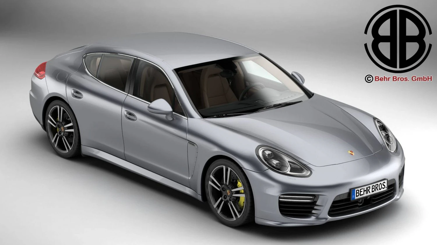 porsche panamera turbo s 2014 3D Model .c4d .max .obj .3ds .fbx .stl .blend 