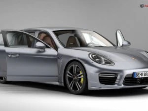 porsche panamera turbo s 2014 3D Model