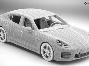 porsche panamera turbo s 2014 3D Model