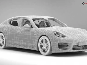 porsche panamera turbo s 2014 3D Model