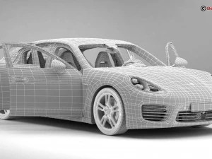 porsche panamera turbo s 2014 3D Model
