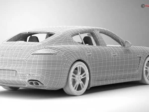 porsche panamera turbo s 2014 3D Model