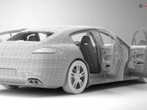porsche panamera turbo s 2014 3D Model