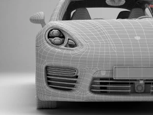 porsche panamera turbo s 2014 3D Model