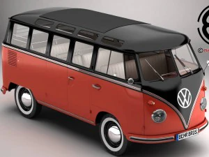volkswagen tip 2 samba 1959 3D Model