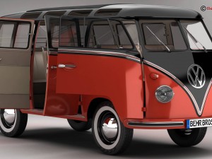 volkswagen type 2 samba 1959 Modelo 3D