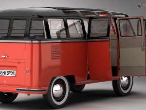 volkswagen type 2 samba 1959 Modelo 3D