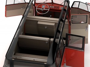 volkswagen type 2 samba 1959 Modelo 3D