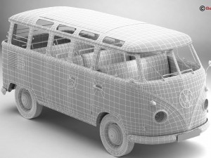 volkswagen type 2 samba 1959 Modelo 3D