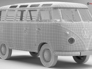 volkswagen type 2 samba 1959 Modelo 3D